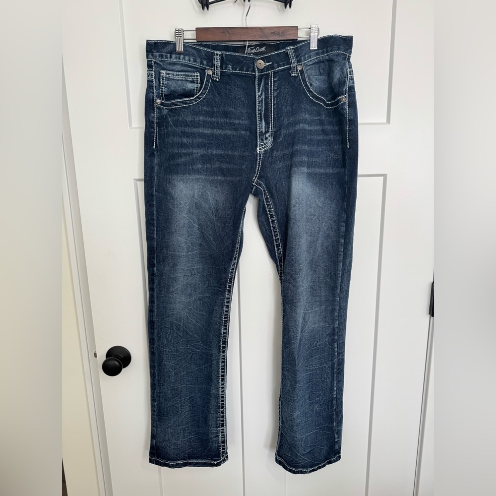 True Luck Men’s Straight-fit Stretch Comfort Jeans 36w 32l